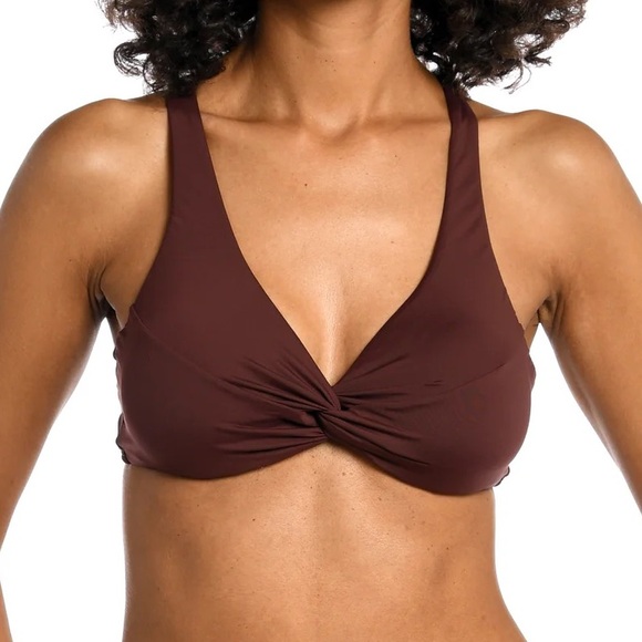 NWT La Blanca | Island Goddess Underwire Twist Bikini Top Java 6 - Picture 1 of 7